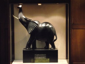 The Elephant  - awarded to the winners of the World Debating Championships