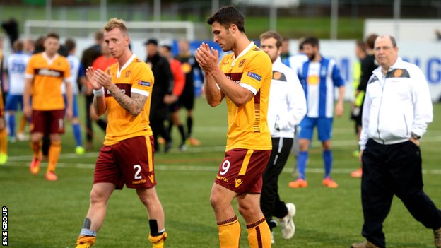 The Motherwell players fell apart in Iceland.  