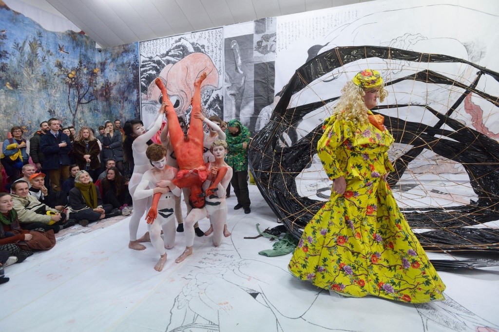 Credit: Marvin Gaye Chetwynd, Joan’s Dream - performance, 2016. Copyright courtesy Sadie Coles HQ, London