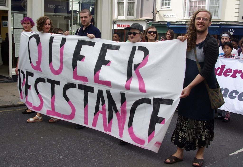 Trans Pride Queer Resistance banner